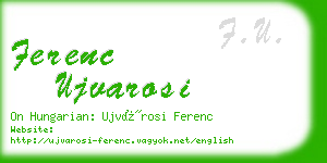 ferenc ujvarosi business card